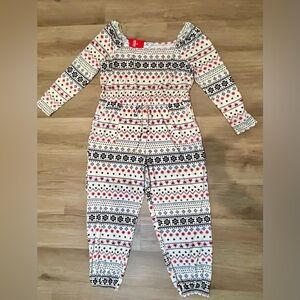 Celebrate Together Holiday Fair-Isle One-Piece PJ Jumpsuit, 2X, New With Tags